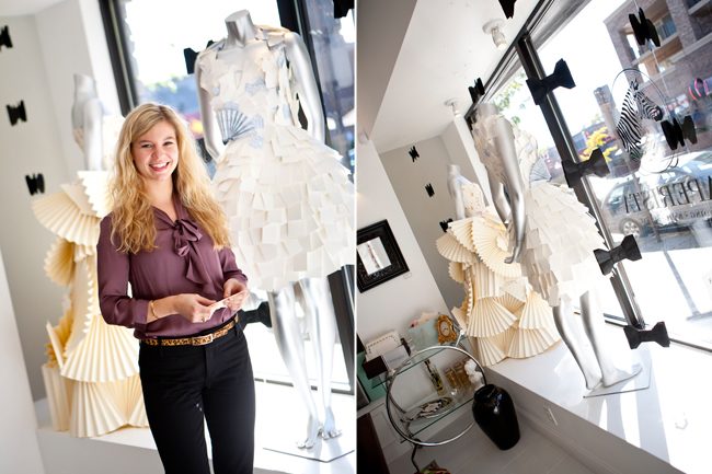 Paperista-Smock-Paper-wedding-gown-3 Rika VanHeerde Snyder -- paper dress designer