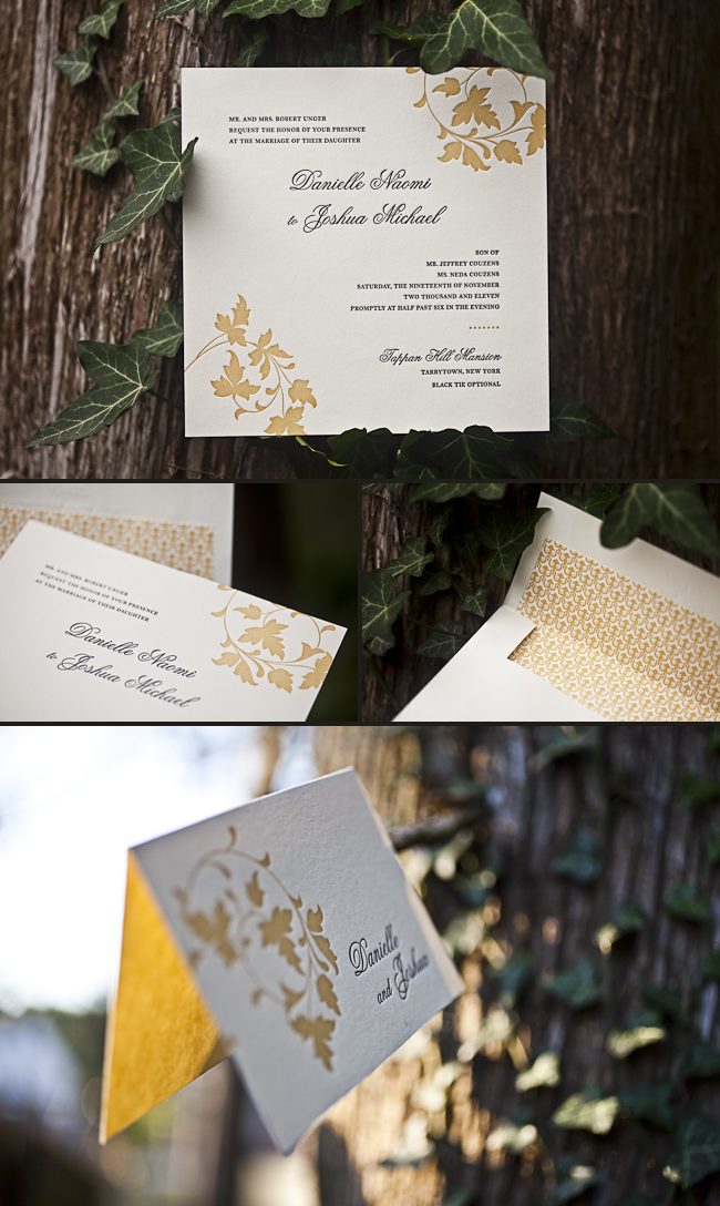 elegant letterpress wedding invitations