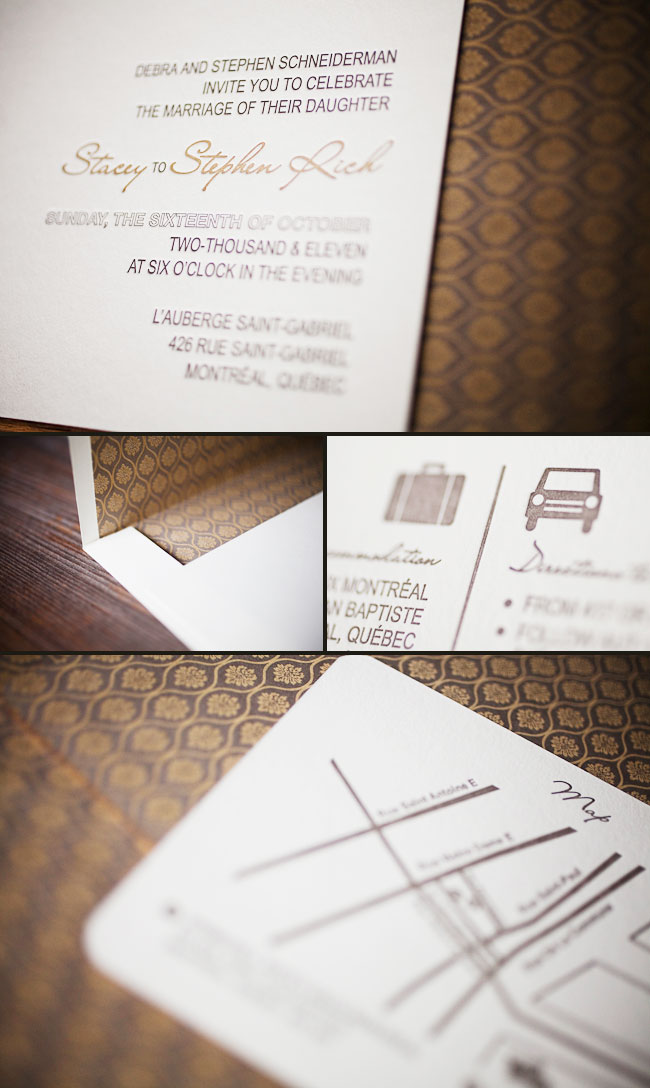 vintage typography letterpress invitation