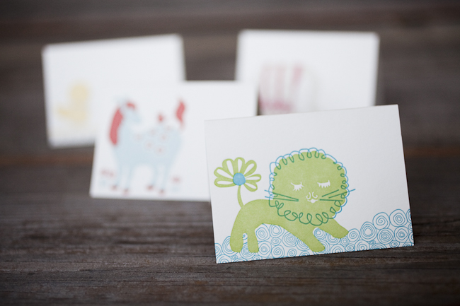 Petite folds from Smock These little letterpress notes are perfect for gift tags or sweet little lunchbox notes.