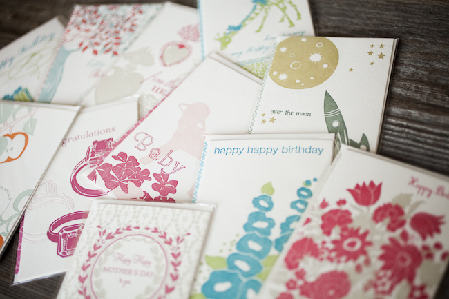 Letterpress cards on sale from Smock A variety of the letterpress greeting cards that are marked down from Smock - perfect for birthdays, baby showers, Valentine's day & more.