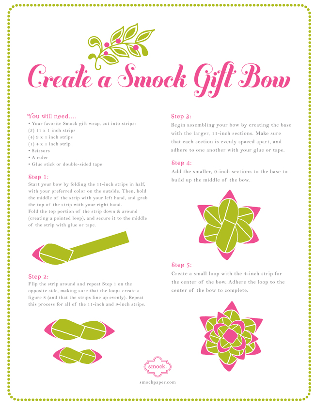 smock-gift-bow-diy DIY instructions to make a gift bow with Smock