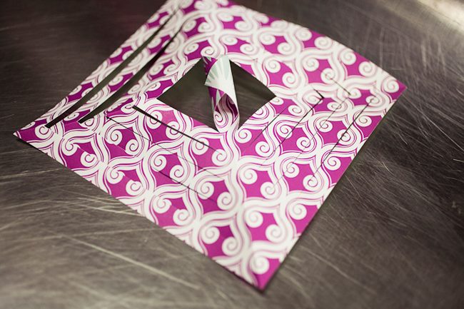 4-garland-assembly DIY with Smock: holiday garland made with Smock's double-sided gift wrap