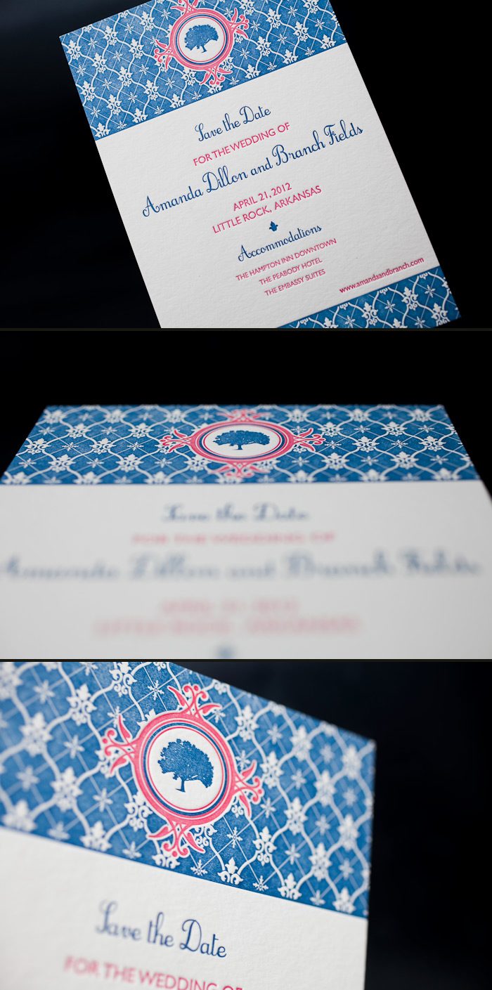 custom letterpress save the dates