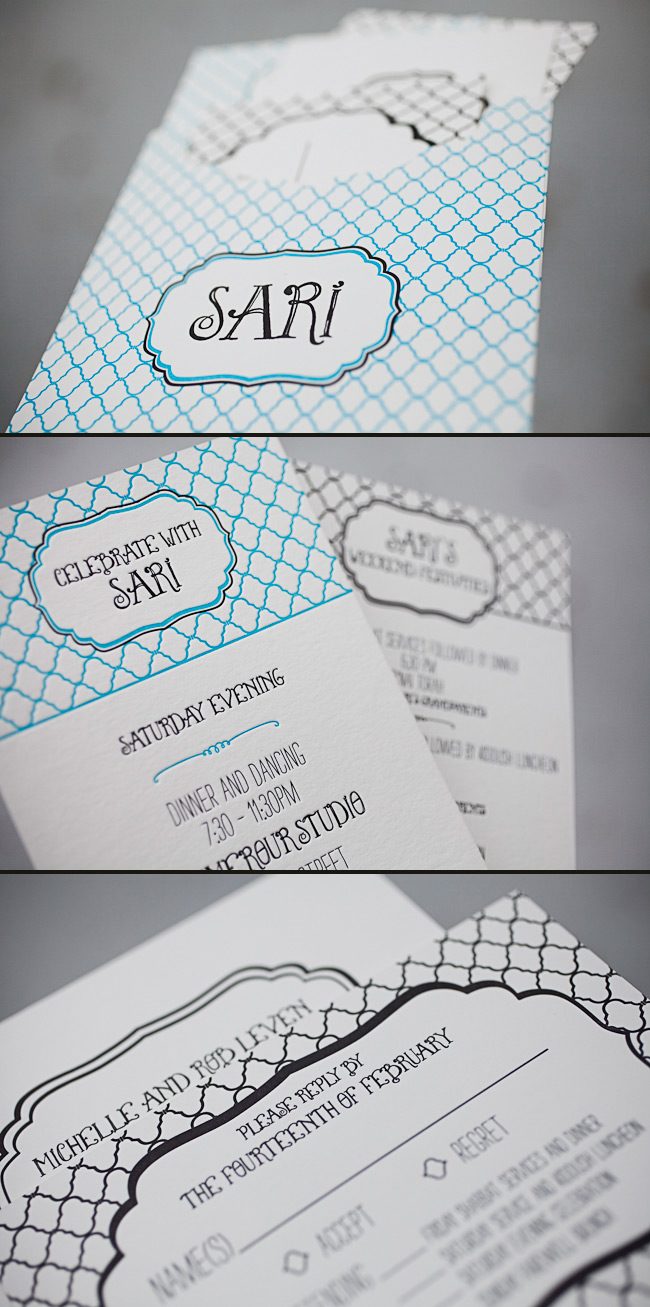 Design-Contest Honoree The 1st Smock Design Contest for 2012 honored Jenny's Paper Ink for these Bat Mitzvah invitations