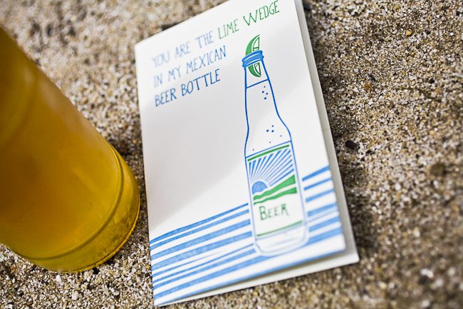 Smock's Mexican Beer bottle love card One of Smock's popular Valentine's for 2012