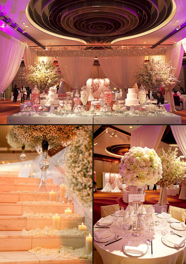 Wedding Company Hong Kong wedding show The Wedding Company in Hong Kong put on a bridal event with gorgeous displays, including an elegant Smock Display