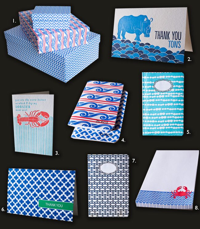 Collage-FINAL Blue is one hot color for spring 2012! Check out Smock's top picks for blue stationery products this spring