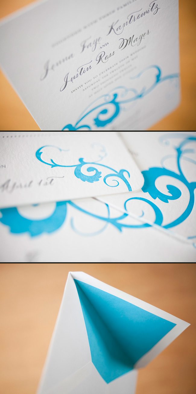 S_Helani_Pewter-RobinsEgg modern summer letterpress wedding invitations