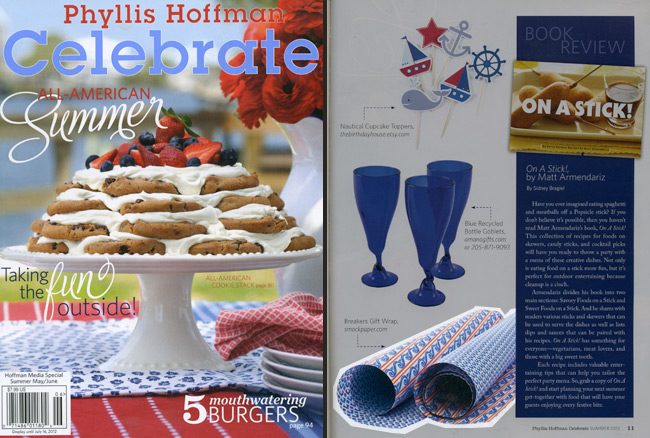 Celebrate magazine 2012 Celebrate magazine featured Smock's Breakers giftwrap in their nautical party picks round-up for summer 2012