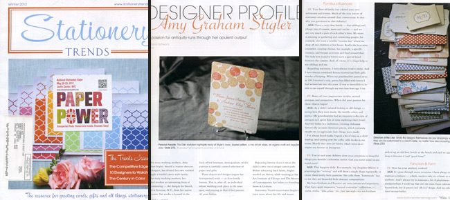 stationery-trends winter 2012 Stationery Trends magazine did a wonderful Designer Profile on Smock's Creative Director, Amy Graham Stigler