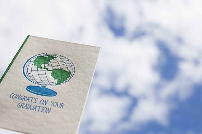 Welcome to the Real World Graduation Card Letterpress graduation card from Smock - welcome to the real world