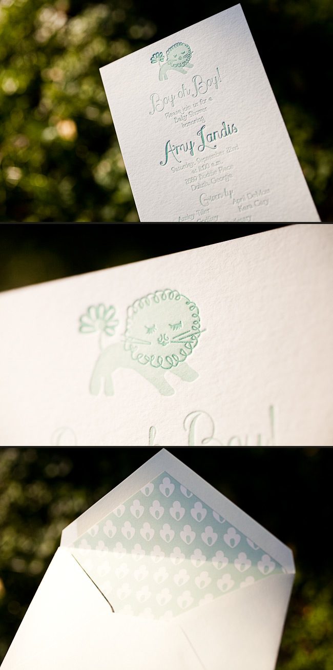 This is a custom baby announcement design by Smock. This charming and sweet baby announcement is letterpress printed.