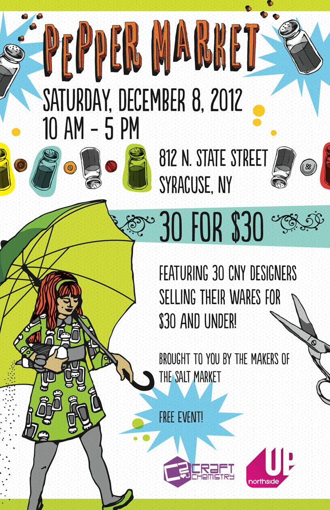 2012 Syracuse Pepper Market Smock will be at the Pepper Market from 10am-5pm on Saturday, December 8 2012