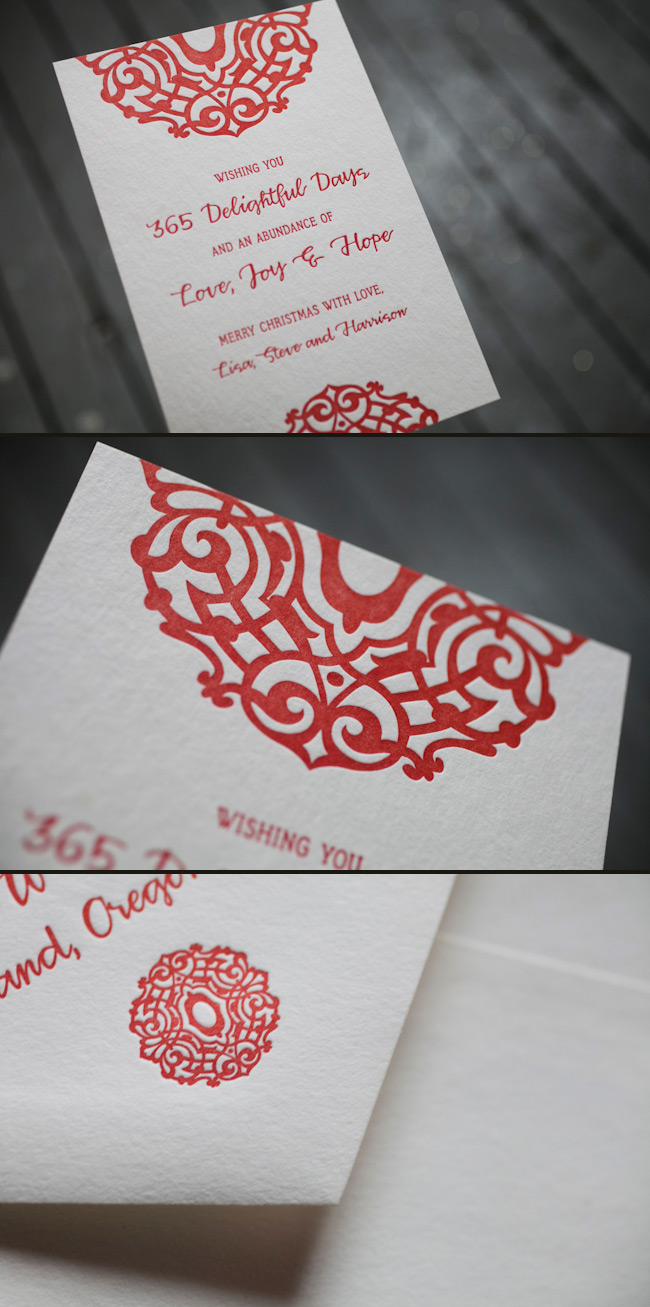 Festive Letterpress Christmas Cards Custom Christmas Letterpress Cards
