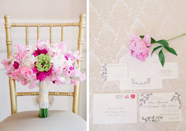 Smock's classic Vettore letterpress invitation suite Classic letterpress wedding invitations from Smock