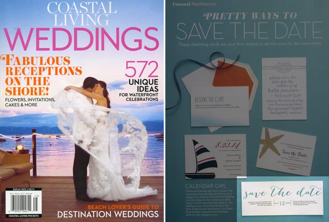Smock's Rainier Save the Date in Coastal Living Weddings