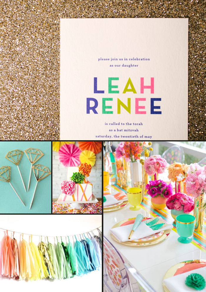 Brynn Bat Mitzvah Invitations + Party Inspiration